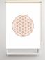 Preview: Rollo Blume des Lebens pfeffer blanco - Sichtschutz Extartiqe